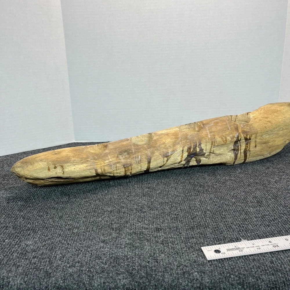 Driftwood Candle Holder Carved Art Primitive Decor Rustic Beach 28